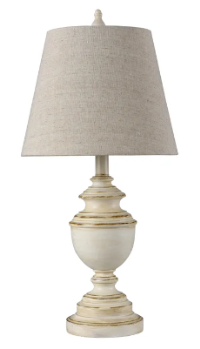 Stylecraft Old White Distressed Table Lamp