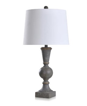 Stylecraft Alcamn Grey Distressed Bannister Table Lamp