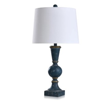 Stylecraft Bordini Blue Distressed Bannister Table Lamp