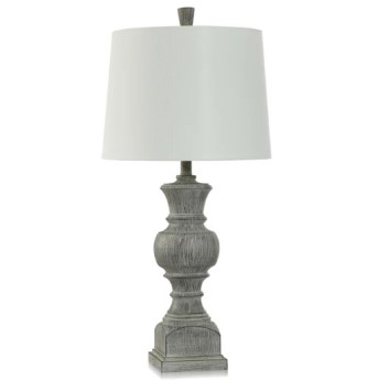 Stylecraft Bullwell Distressed Grey Finish Table Lamp