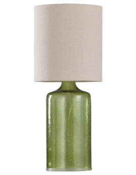Stylecraft Meadow Green Seeded Glass Table Lamp
