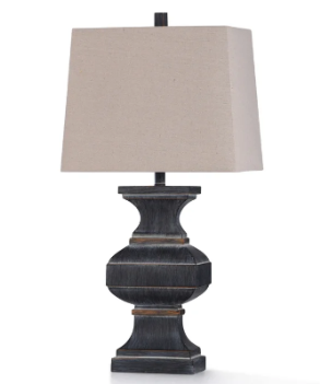 Stylecraft Malta Black Table Lamp