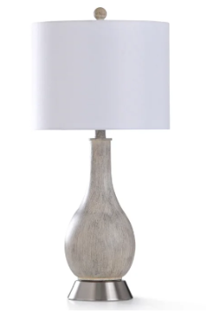 Stylecraft Distressed Grey Wash Table Lamp