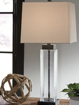 Ashley Alvaro Clear & Bronze Table Lamp