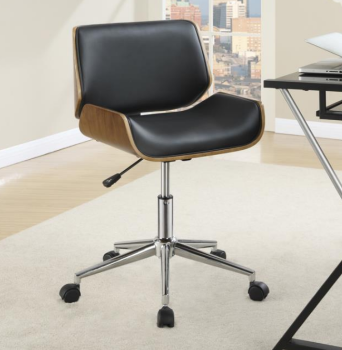 Coaster Lana Black & Hardwood Desk Chair