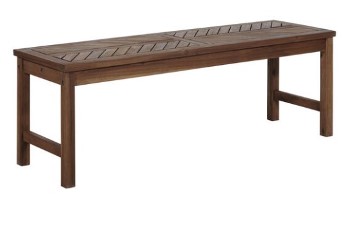 Stanley Ranger Dark Brown Chevron Outdoor Bench