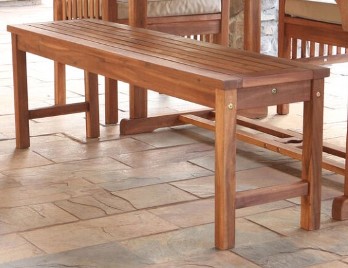Stanley Ranger Acacia Brown Wood Outdoor Bench