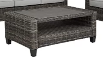 Ashley Cloverdale Outdoor PVC Wicker Coffee Table