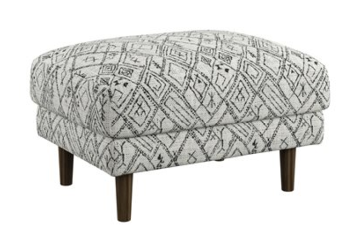 Emerald Black & White Patterned Ottoman