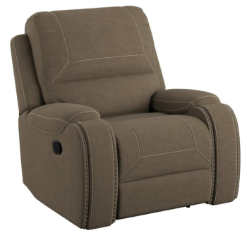 Emerald Adrian Brown Swivel Recliner