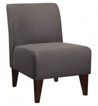 Elements Scarlett Armless Accent Chair in Charcoal