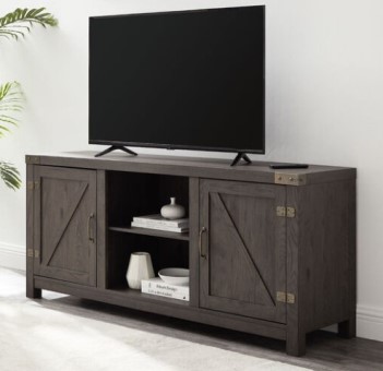 Stanley Ranger Sable Finish Double Barn Door TV Stand