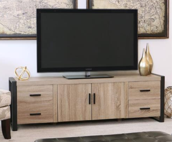 Stanley Ranger Driftwood Finish & Metal 70-Inch TV Stand