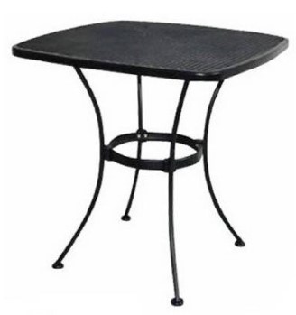 Black Steel Round Outdoor Bistro Table