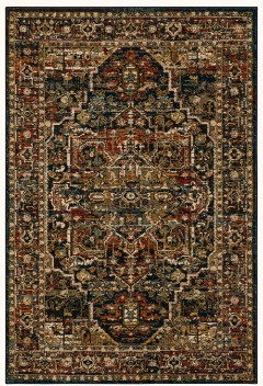 Karastan Spice Market Alcantara Sapphire Area Rug 5-3 x 7-10