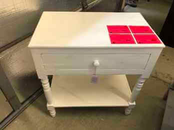 Vintage Furniture Arabella Accent Table in White