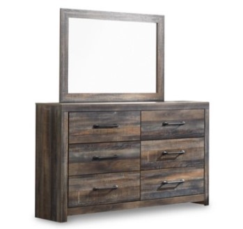 Ashley Dryden Wood-Look Dresser with Mirror