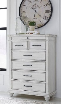 Ashley Kameron Distressed White Chest