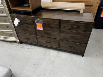 Modus Belgrade Dark Pine Finish Dresser with Metal Base