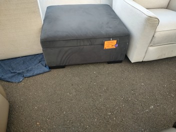 Jonathan Louis Bella Asphalt Ottoman