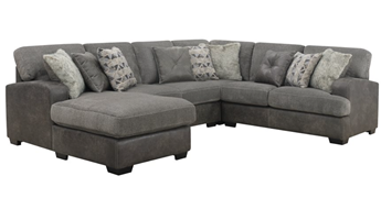 Emerald Berlin Luxe 4-Piece Sectional with Left-Hand Chaise