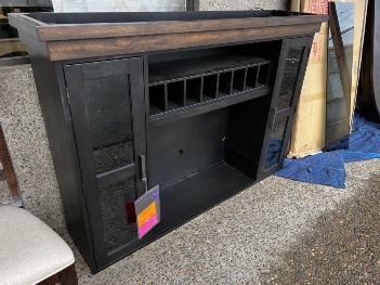 Peighton Black & Brown Bar Hutch