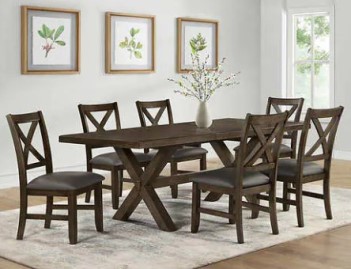 Blakely Espresso Finish Dining Set with 5 Chairs