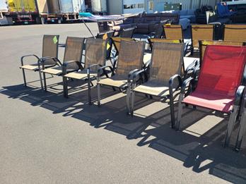 Outdoor Chocolate Mesh Arm Chair (blemish)