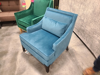 Anna Blue Velvet Accent Chair