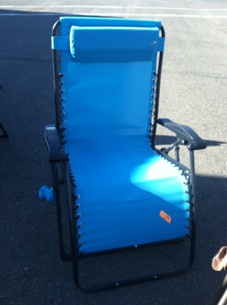 Oversized Turquoise Blue Zero-Gravity Outdoor Recliner