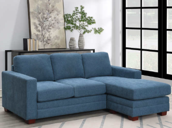 Ontai Bretton Blue Sofa with Reversible Chaise