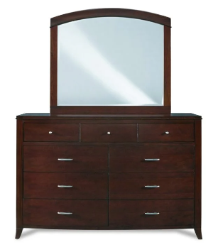 Modus Brighton Cinnamon 9-Drawer Dresser with Mirror