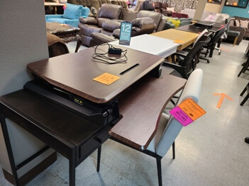 Seville Classics Brown Power-Lift Desk Riser (blemish)