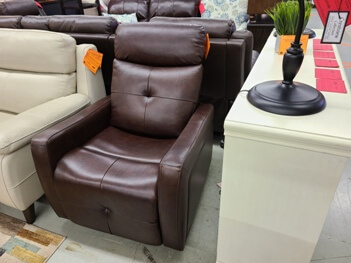 Abbyson Rochester Brown Leather Power Recliner
