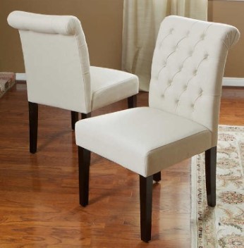 Noble House Broxton Linen Fabric Side Chairs (set of 2)