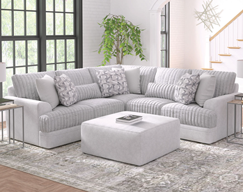 Jackson Furniture Titan Lux Silver 2-Piece Sectional