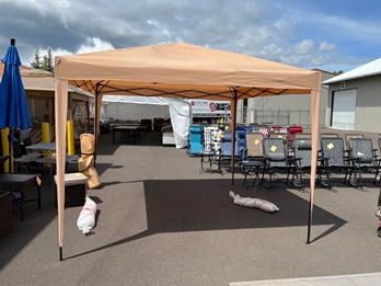 Outdoor Khaki Collapsible Gazebo