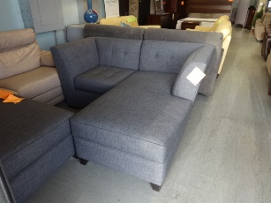 Jonathan Louis Charcoal Loveseat with Chaise