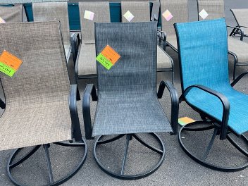 Outdoor Charcoal Mesh Swivel Rocker (blemish)