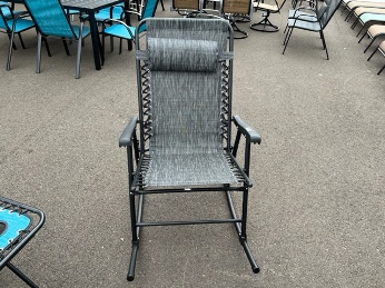 Outdoor Charcoal Mesh Rocking Chair