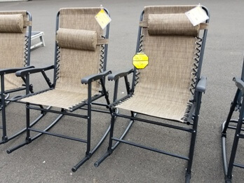 Outdoor Chocolate Mesh Rocking Chair