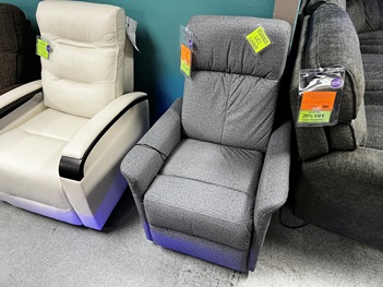 Cliffside Charcoal Fabric Lift Chair/Power Recliner