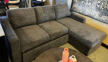 Coddle Aria Charcoal Sofa Chaise with Pop-Up Sleeper