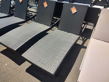 Outdoor Contoured PVC Wicker Chaise Lounge