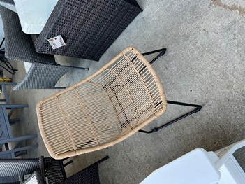 Outdoor Designer Brown Corded-Back Chair