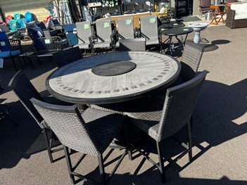 Conway Outdoor Counter-Height Dining Set with 6 Barstools