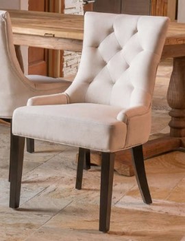Noble House Curtis Linen Side Chairs (set of 2)
