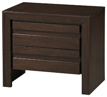 Modus Element Dark Chocolate 2-Drawer Nightstand with Power Supply