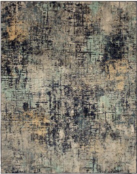 Karastan Elements Runic Indigo Area Rug 5-3 x 7-10
