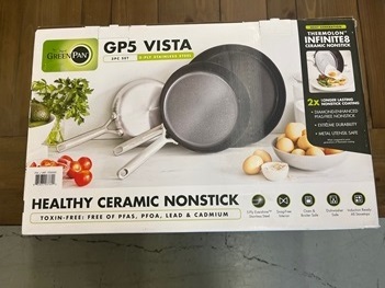 Greenpan GP5 3-Piece Ceramic Fry Pan Set